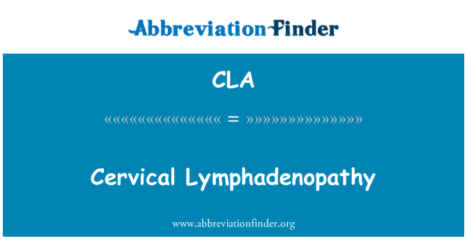 CLA: Linfadenopatía cervical