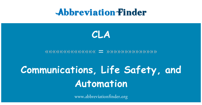 CLA: Cyfathrebu, diogelwch bywyd ac awtomeiddio