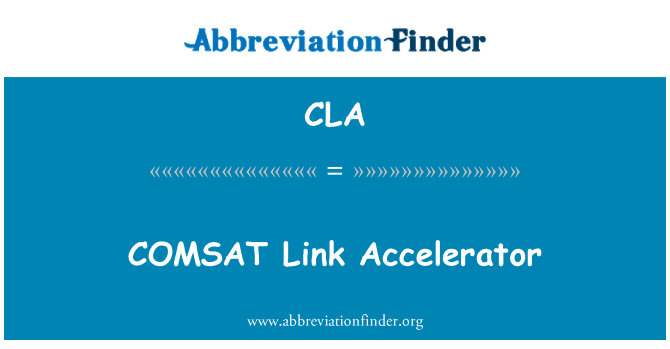 CLA: COMSAT Link kiirendi