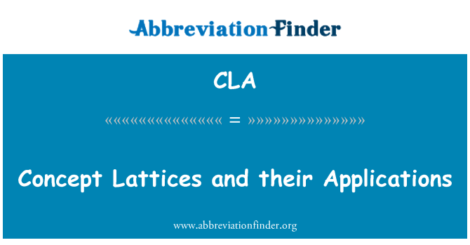 CLA: अवधारणा Lattices और उनके अनुप्रयोगों