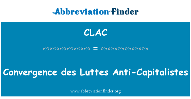 CLAC: Konvergens des Luttes Anti-Capitalistes
