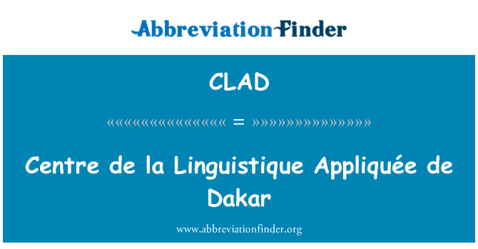 CLAD: مرکز د لا Linguistique Appliquée د داکار