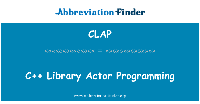 CLAP: Programmēšana C++ bibliotēkas aktieris