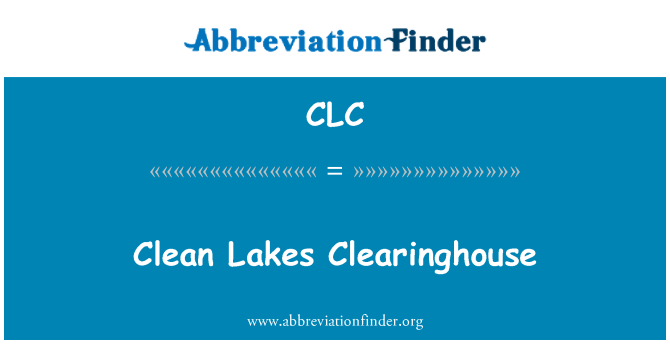 CLC: Göl temiz Clearinghouse