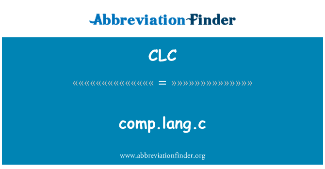 CLC: comp.lang.c