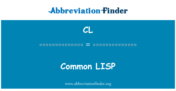 CL: Common LISP
