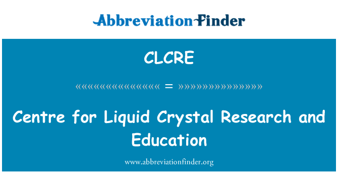 CLCRE: Centar za Liquid Crystal istraživanja i obrazovanje
