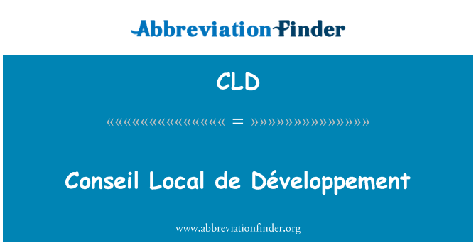 CLD: Conseil kohaliku de Développement