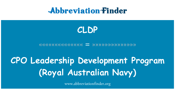 CLDP: CPO juhtimise arendamise programmi (Royal Australian Navy)