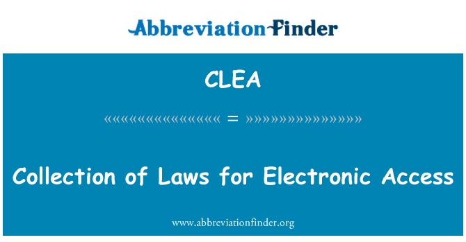CLEA: Col. lecció de lleis d'accés electrònic