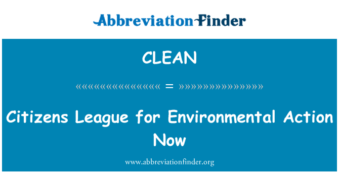 CLEAN: Občané liga pro environmentální akční