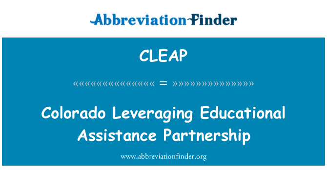 CLEAP: Colorado vplivno izobraževalne pomoč partnerstvo