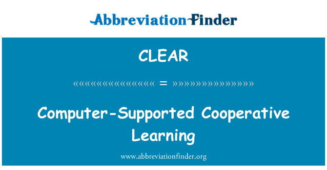 CLEAR: Apprendimento cooperativo supportato da computer