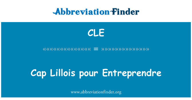 CLE: درپوش Lillois پور Entreprendre