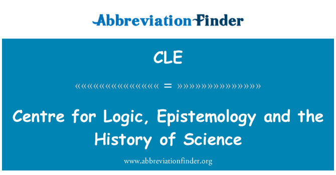 CLE: तर्क, Epistemology और विज्ञान के इतिहास के लिए केन्द्र