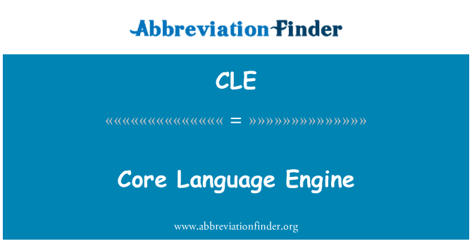 CLE: محرك اللغة الأساسية