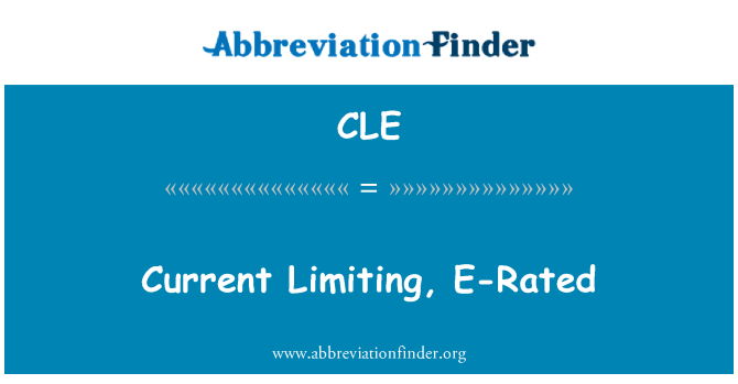 CLE: 限制，E 额定电流
