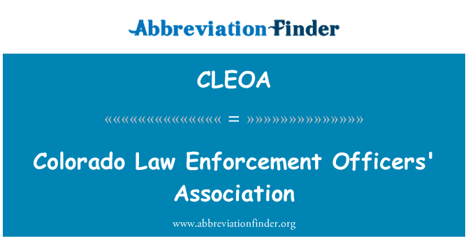 CLEOA: Asociación de oficiales de policía de Colorado ley