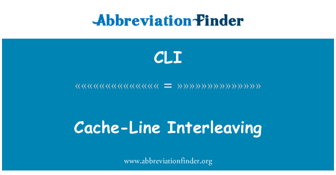 CLI: Cache-Line Interleaving
