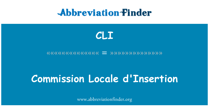 CLI: Suruhanjaya d'Insertion tempatan