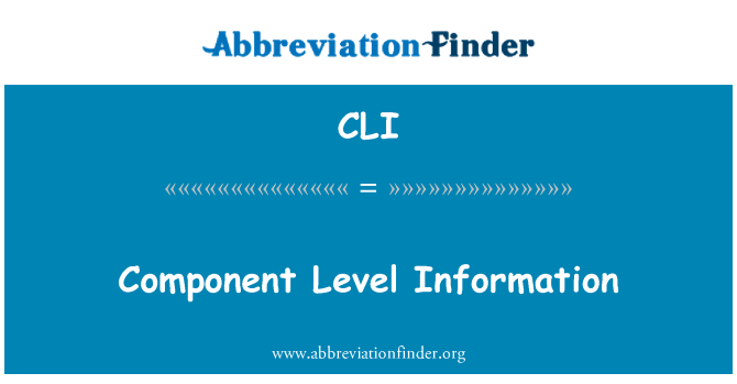 CLI: Thông tin cấp thành phần
