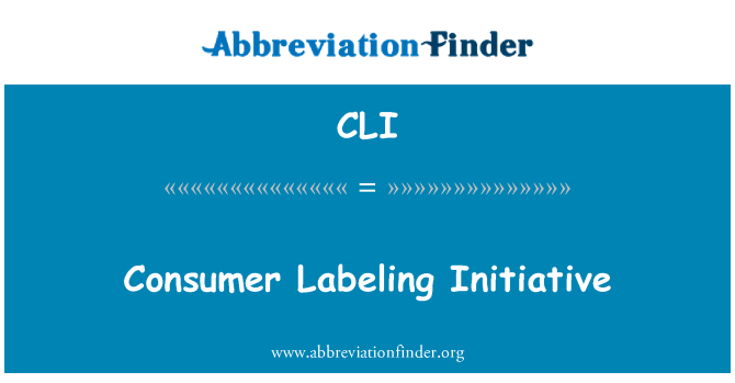 CLI: Consumer Labeling Initiative