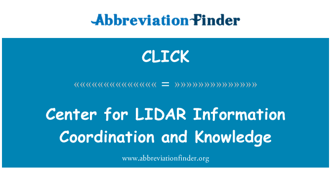 CLICK: Centrum voor LIDAR informatie coördinatie en kennis