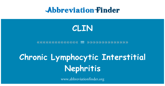 CLIN: Kronisk lymfatisk interstitiel nefritis