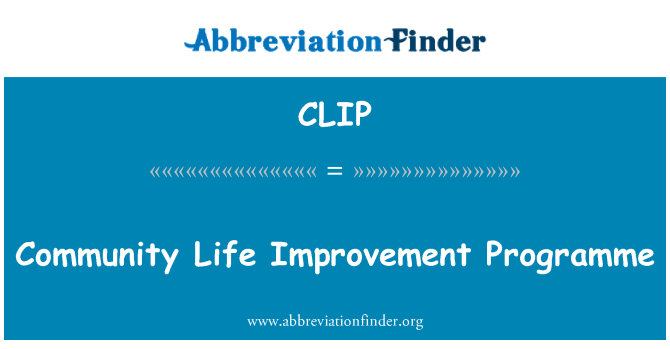 CLIP: Gemeenschap leven Improvement Programme