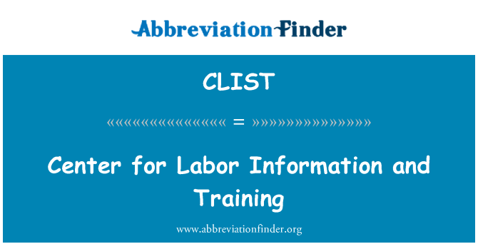CLIST: Centrul de informare muncii si formare