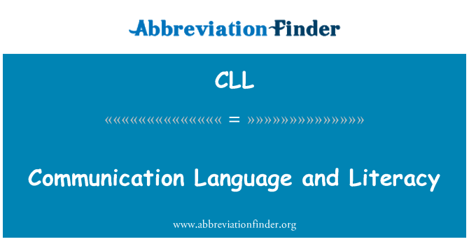 CLL: رابطے کی زبان اور خواندگی