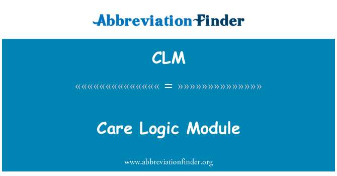 CLM: Modulo di logica di cura