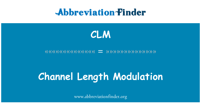 CLM: Kanalo ilgis moduliacija