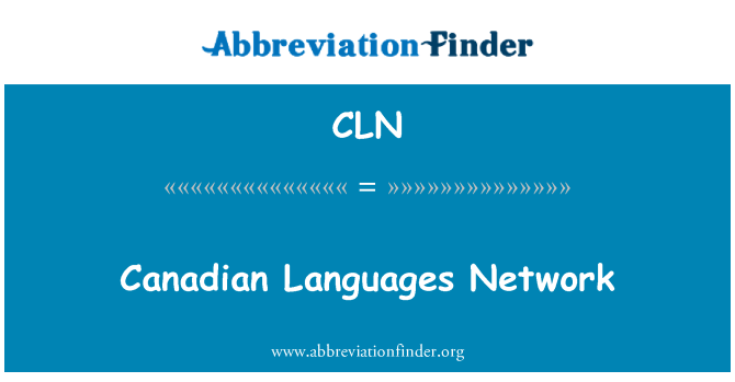 CLN: Rhwydwaith ieithoedd Canada