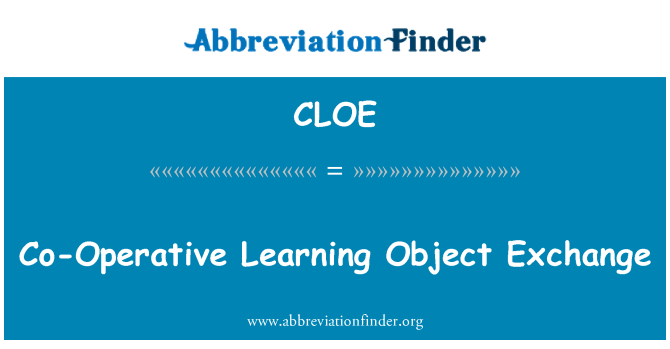 CLOE: Co-Operative Learning Object Exchange