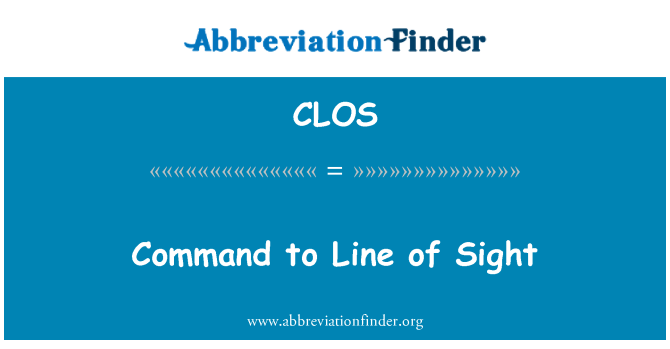 CLOS: दृष्टि की लाइन को कमान
