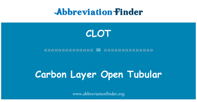 CLOT: Carbon Schicht Open Tubular