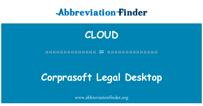 CLOUD: Corprasoft 法律桌面