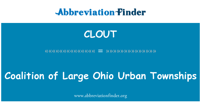 CLOUT: Koalizzjoni ta ' Ohio kbar Townships urbani