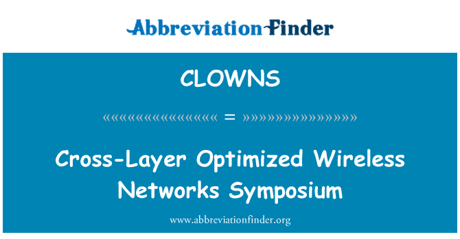 CLOWNS: クロスレイヤー最適化されたワイヤレス ネットワーク シンポジウム