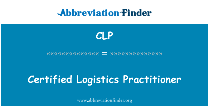CLP: Certifikované logistiky lékaře
