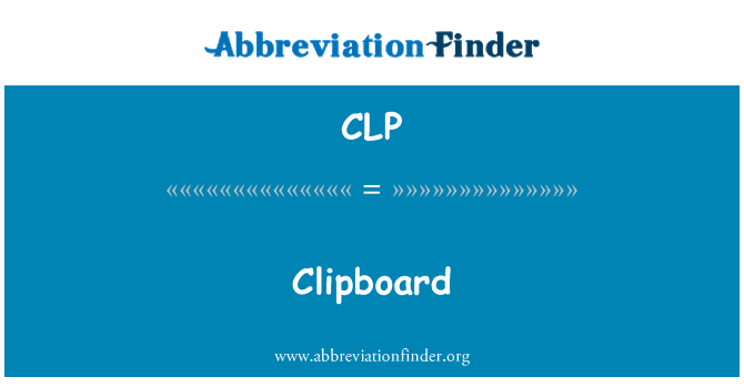 CLP: Klibbord