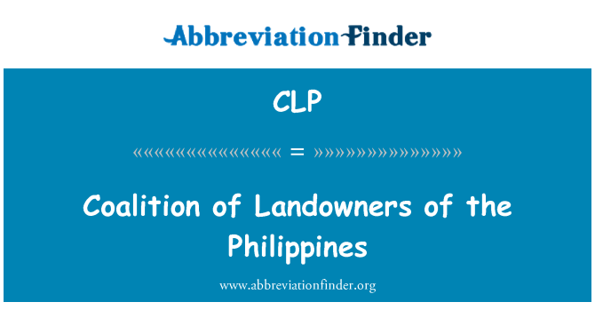 CLP: Coalición de propietarios de Filipinas