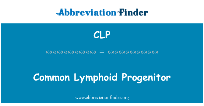 CLP: Par Lymphoïdes komen