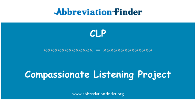 CLP: Compassionate pwojè Écoute