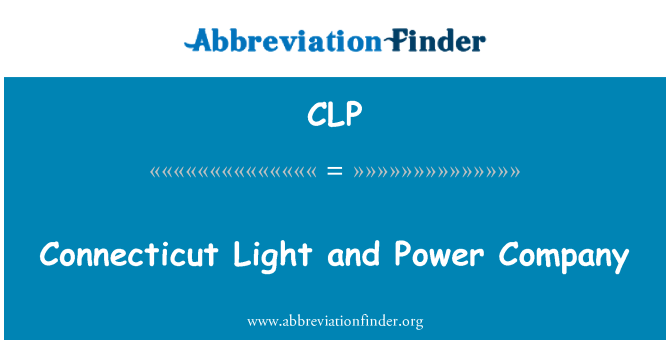 CLP: 康涅狄格州光和電力公司