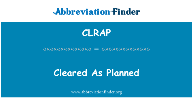 CLRAP: Очищен, как планировалось