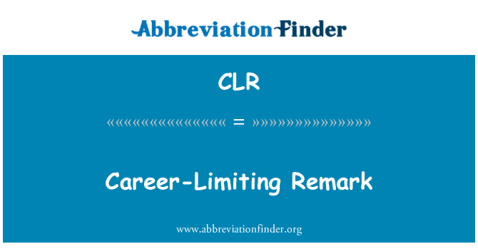 CLR: 职业限制的评论