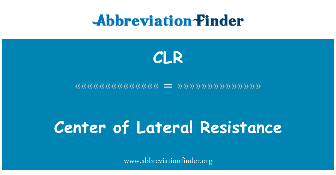 CLR: Centro de Lateral resistência