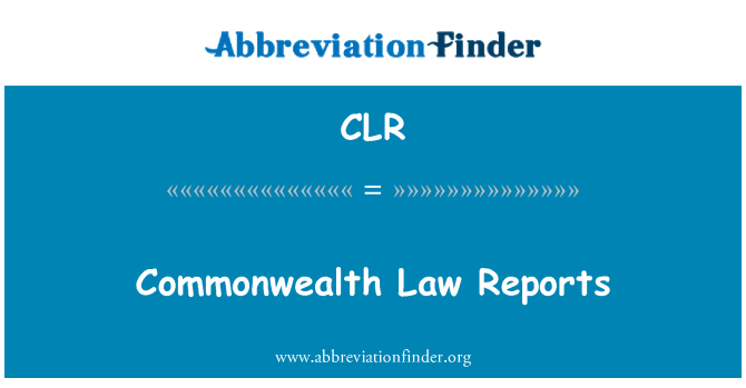 CLR: Ir-rapporti tal-liġi tal-Commonwealth